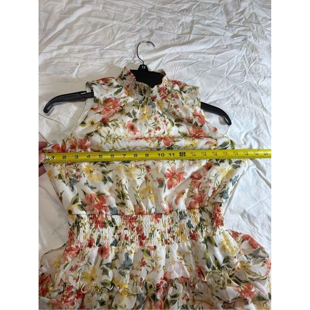 STATE Cream Floral Ruffle Mini Dress - Picture 7 of 10